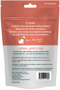 Freeze Dried Dog Treats - Salmon with Carrot and Kale 100g