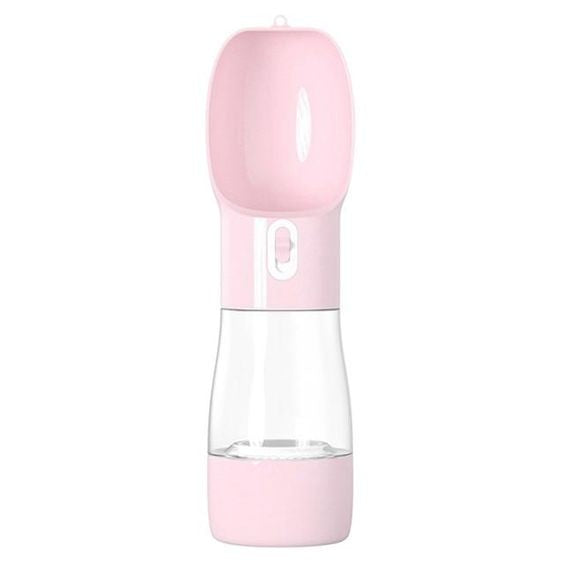 Portable Travel Water Bottle with Food Bowl