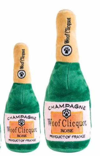 Woof Clicquot Rosé Champagne Bottle Dog Toy